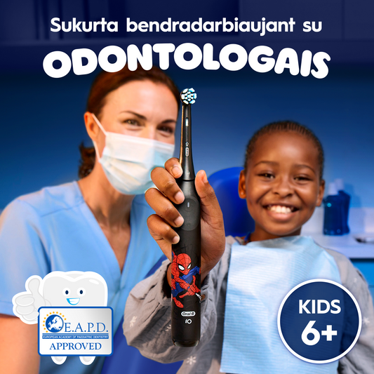 Oral-B iO Kids Disney Spiderman Elektrinis Dantų Šepetėlis +TC
