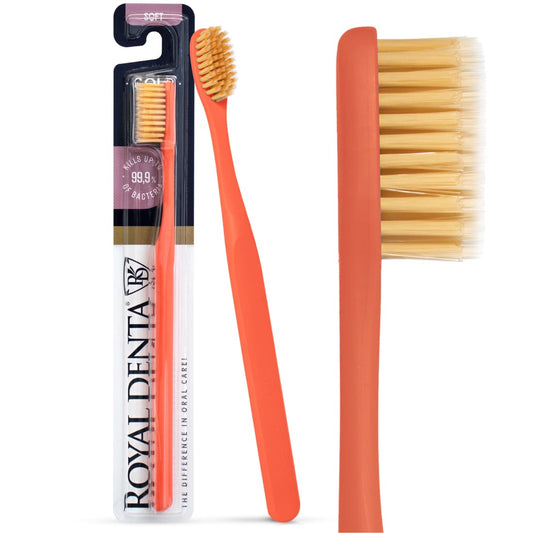 ROYAL DENTA minkštas dantų šepetėlis SOFT GOLD