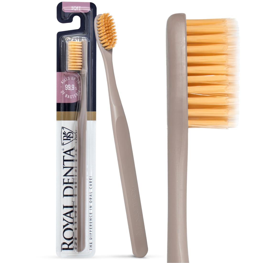 ROYAL DENTA minkštas dantų šepetėlis SOFT GOLD