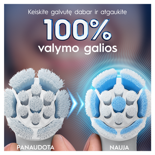 Oral-B GentleCare White Dantų Šepetėlio Galvutės, 4 Vnt.