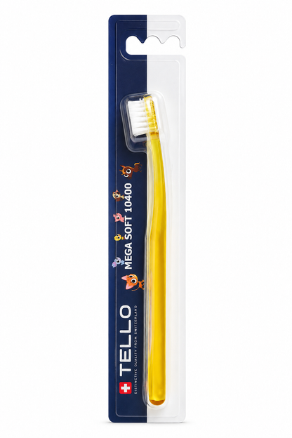 Vaikiškas dantų šepetėlis 0-6 m., TELLO Mega Soft, ypač minkštas 10400, 1 vnt
