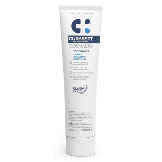 Curasept Biosmalto Caries abrasion and erosion dantų pasta - pažeistiems dantims