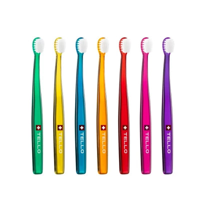 Vaikiškas dantų šepetėlis 0-6 m., TELLO Mega Soft, ypač minkštas 10400, 1 vnt