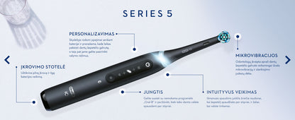 Oral-B iO5 Elektrinis Dantų Šepetėlis Matt Black