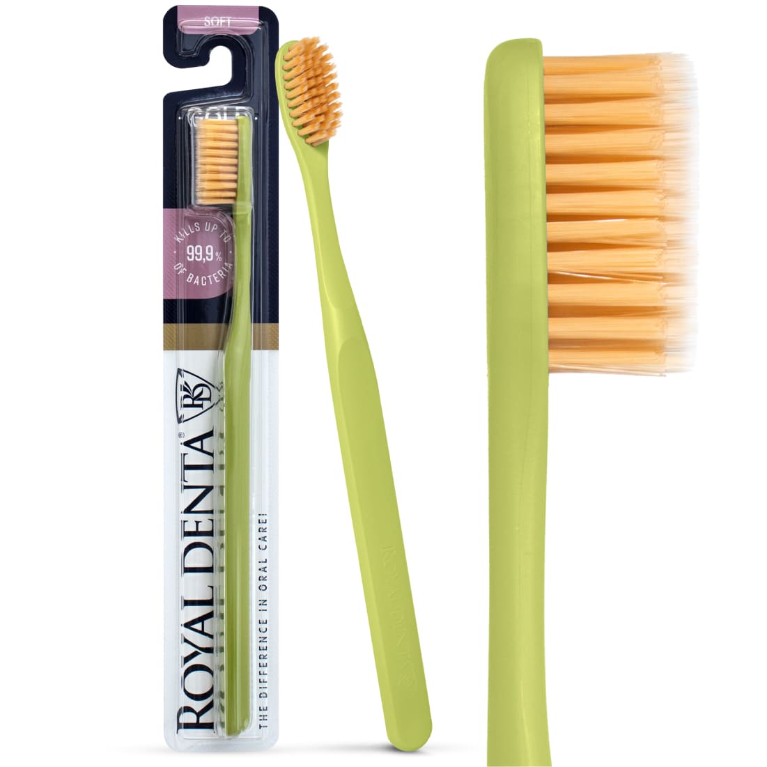 ROYAL DENTA minkštas dantų šepetėlis SOFT GOLD