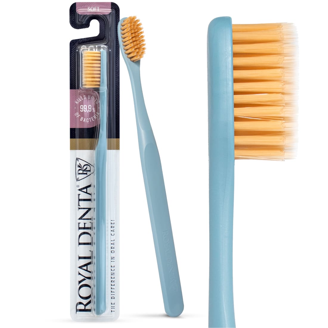 ROYAL DENTA minkštas dantų šepetėlis SOFT GOLD