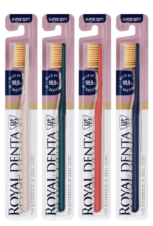 ROYAL DENTA ypač minkštas dantų šepetėlis GOLD SUPER SOFT, 1 vnt
