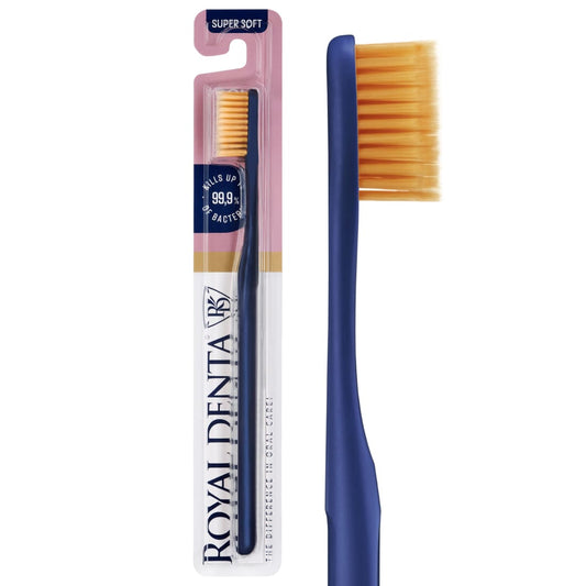 ROYAL DENTA ypač minkštas dantų šepetėlis GOLD SUPER SOFT, 1 vnt