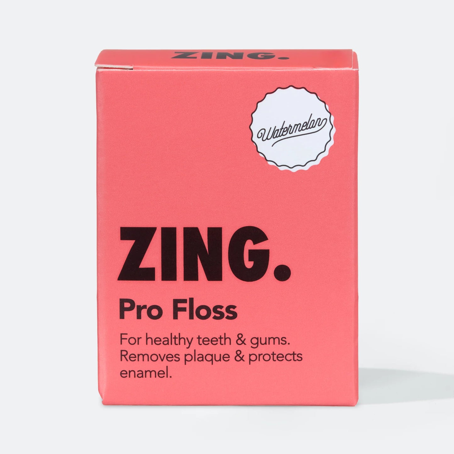 ZING Hap+ juodas išsiplečiantis dantų siūlas arbūzo skonio, 25 m.