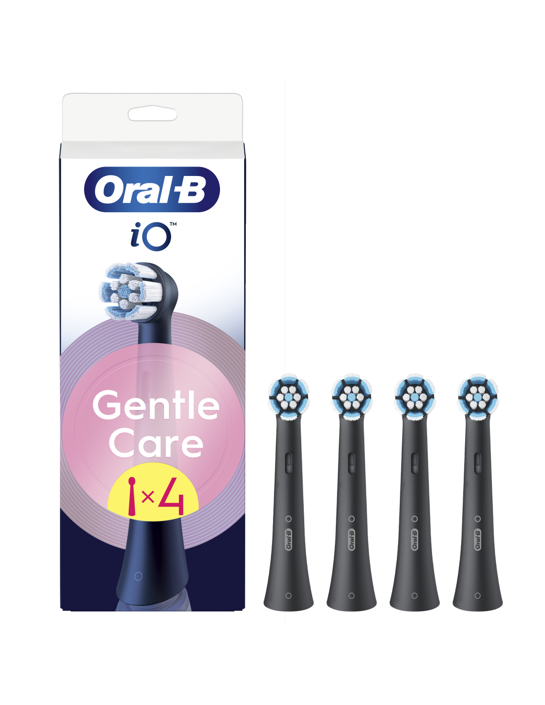 Oral-B GentleCare Black Dantų Šepetėlio Galvutės, 4 Vnt.